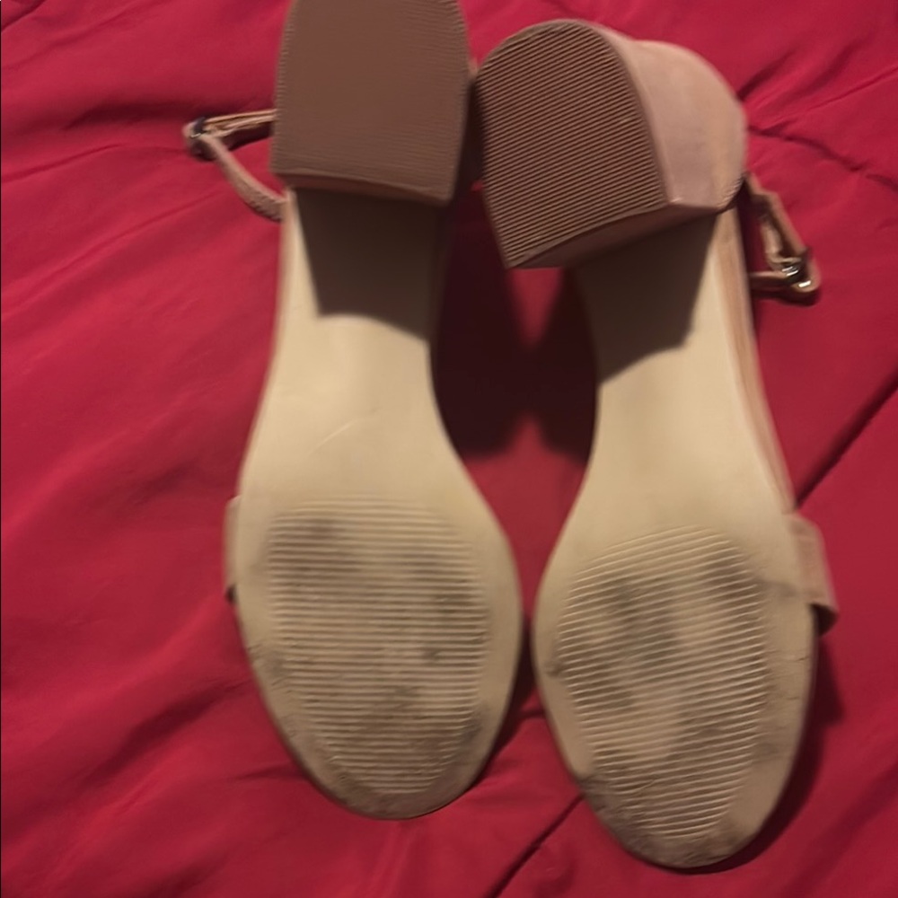 Steven By Steve Madden Tan Heels Open Toe Ankle Strap - Picture 3 of 5